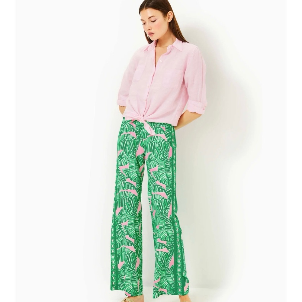 Lilly Pulitzer Bal Harbour Pants- Lets Go Bananas size Medium NWT